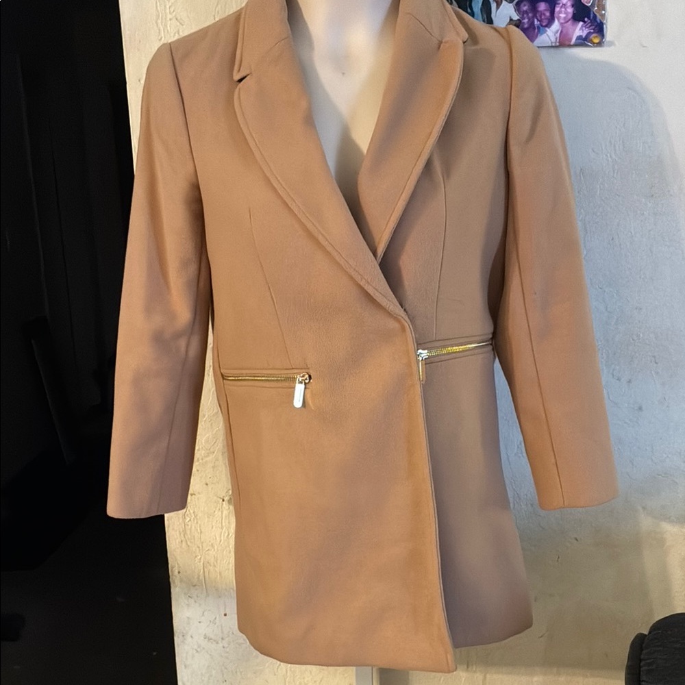 Topshop Camel Blazer with Gold Accents GUC